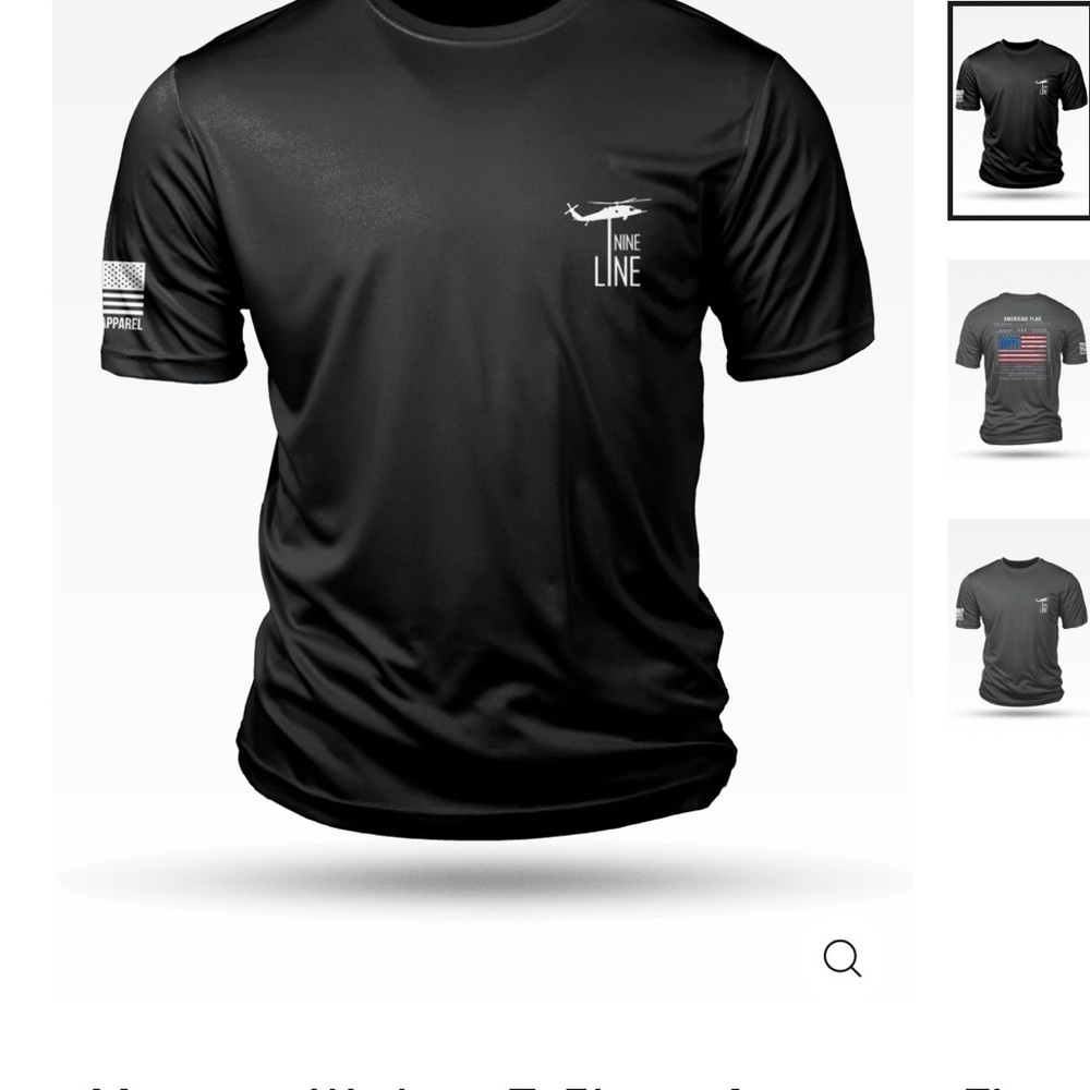 Nine Line Men's Black Dry-fit Tee Celebrate America’s 250 B-Day!!🇺🇸